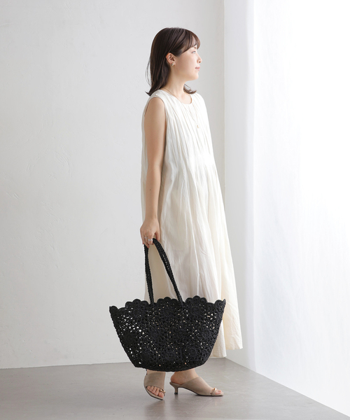 La TOTALITE（ラトータリテ）の「HANDICRAFT SAIGON/ハンディクラフト サイゴン ジュートニットバッグ（ショルダーバッグ・レディース・イエロー/ブラック・FREE）」の3枚目の写真