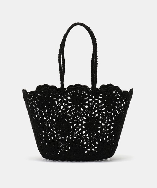 La TOTALITE（ラトータリテ）の「HANDICRAFT SAIGON/ハンディクラフト サイゴン ジュートニットバッグ（ショルダーバッグ・レディース・イエロー/ブラック・FREE）」の5枚目の写真