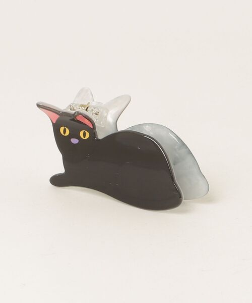 セール】【HIKA】黒猫モチーフ バンスクリップ ヘアクリップ（バレッタ