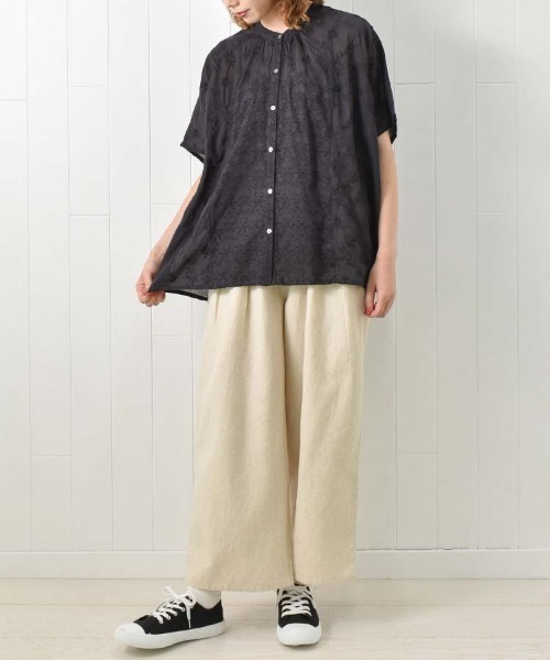 Bleu Bleuet(ブルーブルーエ)の「パッチワークドルマンブラウス(シャツ/ブラウス・レディース・ミント/ホワイト/ブラック・FREE)」の12枚目の写真