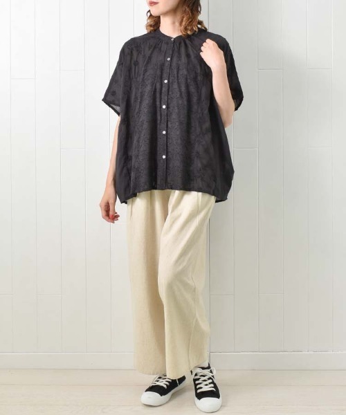 Bleu Bleuet(ブルーブルーエ)の「パッチワークドルマンブラウス(シャツ/ブラウス・レディース・ミント/ホワイト/ブラック・FREE)」の13枚目の写真