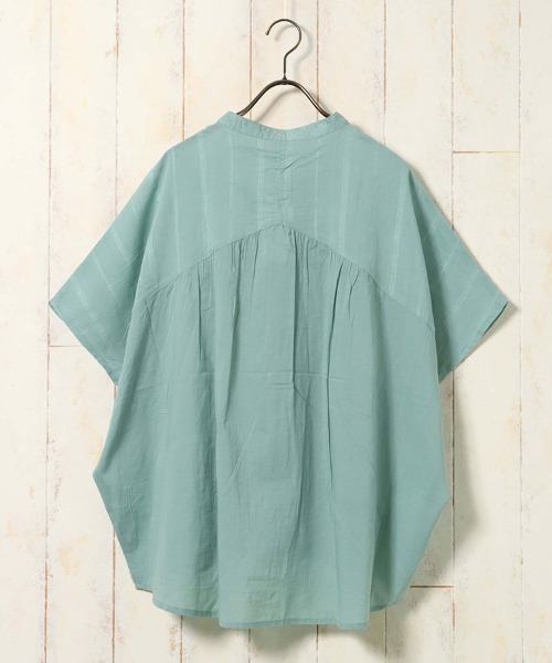 Bleu Bleuet(ブルーブルーエ)の「パッチワークドルマンブラウス(シャツ/ブラウス・レディース・ミント/ホワイト/ブラック・FREE)」の7枚目の写真