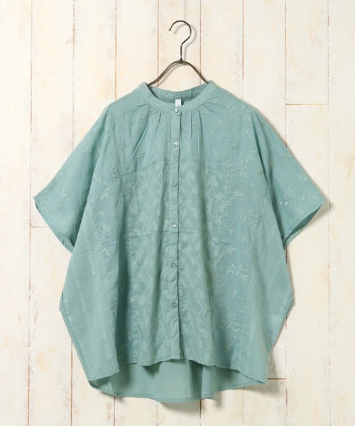 Bleu Bleuet(ブルーブルーエ)の「パッチワークドルマンブラウス(シャツ/ブラウス・レディース・ミント/ホワイト/ブラック・FREE)」の20枚目の写真