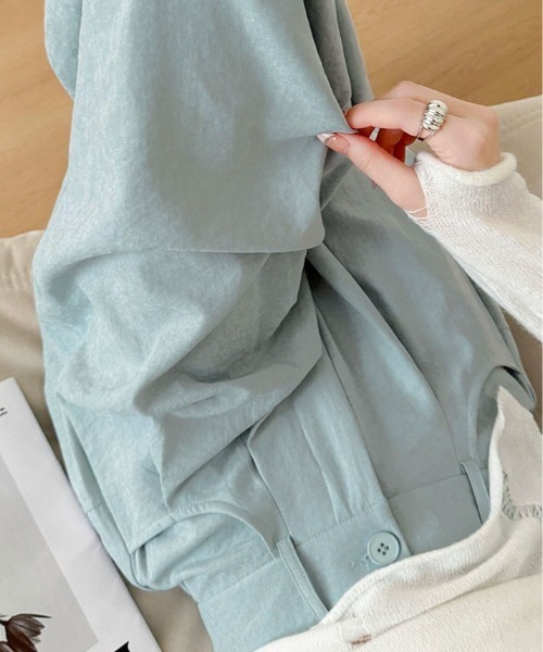 kirakiraShop(キラキラショップ)の「ヴィンテージ タック ワイドパンツ(その他パンツ・レディース・ピンク/ブルー/クリーム・M/L)」の2枚目の写真