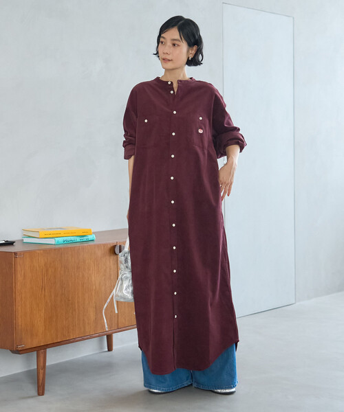 FREAK'S STORE(フリークスストア)の「RED KAP × FREAK'S STORE/レッドキャップ 別注 コーデュロイ シャツワンピース(シャツワンピース・レディース・ワインレッド/ナチュラル/チャコールグレー・SMALL/MEDIUM)」の7枚目の写真