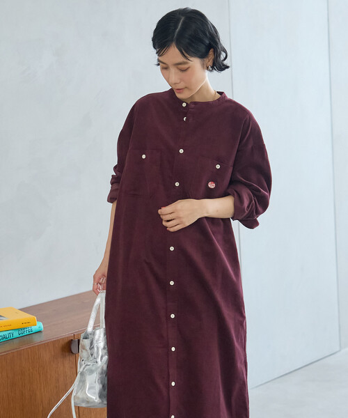 FREAK'S STORE(フリークスストア)の「RED KAP × FREAK'S STORE/レッドキャップ 別注 コーデュロイ シャツワンピース(シャツワンピース・レディース・ワインレッド/ナチュラル/チャコールグレー・SMALL/MEDIUM)」の8枚目の写真
