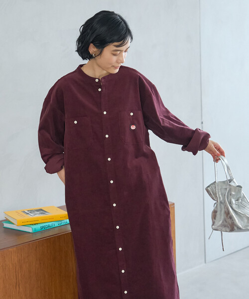 FREAK'S STORE(フリークスストア)の「RED KAP × FREAK'S STORE/レッドキャップ 別注 コーデュロイ シャツワンピース(シャツワンピース・レディース・ワインレッド/ナチュラル/チャコールグレー・SMALL/MEDIUM)」の11枚目の写真
