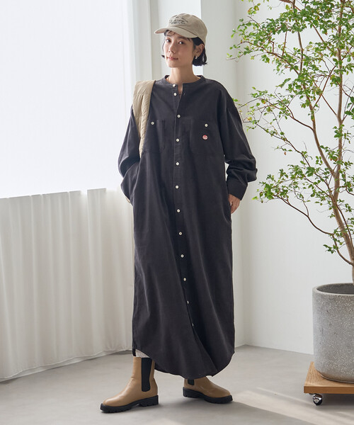 FREAK'S STORE(フリークスストア)の「RED KAP × FREAK'S STORE/レッドキャップ 別注 コーデュロイ シャツワンピース(シャツワンピース・レディース・ワインレッド/ナチュラル/チャコールグレー・SMALL/MEDIUM)」の22枚目の写真