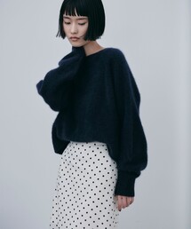 EMMEL REFINES | <EMMEL REFINES>EM FOX/NY/CA ボートネック ニットプルオーバー(ニット/セーター)