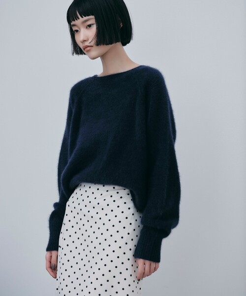 EMMEL REFINES(エメルリファインズ)の「<EMMEL REFINES>EM FOX/NY/CA ボートネック ニットプルオーバー(ニット/セーター・レディース・ネイビー/ライトグレー/ライトブルー・FREE)」の10枚目の写真