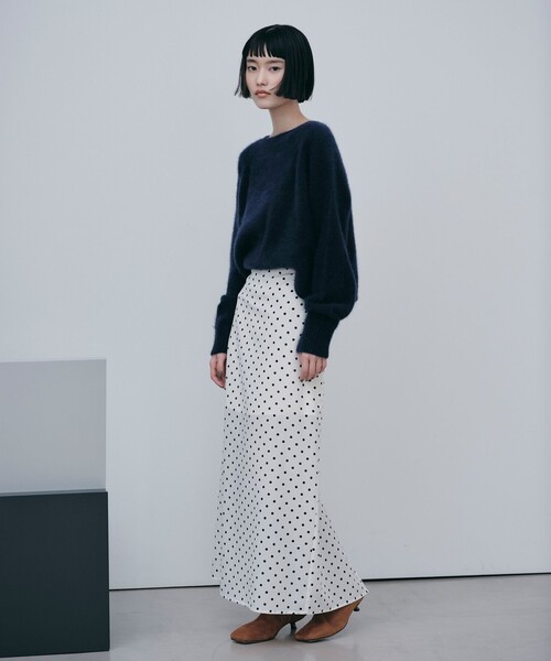 EMMEL REFINES(エメルリファインズ)の「<EMMEL REFINES>EM FOX/NY/CA ボートネック ニットプルオーバー(ニット/セーター・レディース・ネイビー/ライトグレー/ライトブルー・FREE)」の12枚目の写真