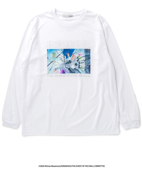 narifuri(ナリフリ)の「narifuri × 攻殻機動隊 THE GHOST IN THE SHELL ドライロングTシャツ(Tシャツ/カットソー・メンズ・チャコール/ブラック/ホワイト・SMALL/MEDIUM/LARGE/X-LARGE)」の2枚目の写真