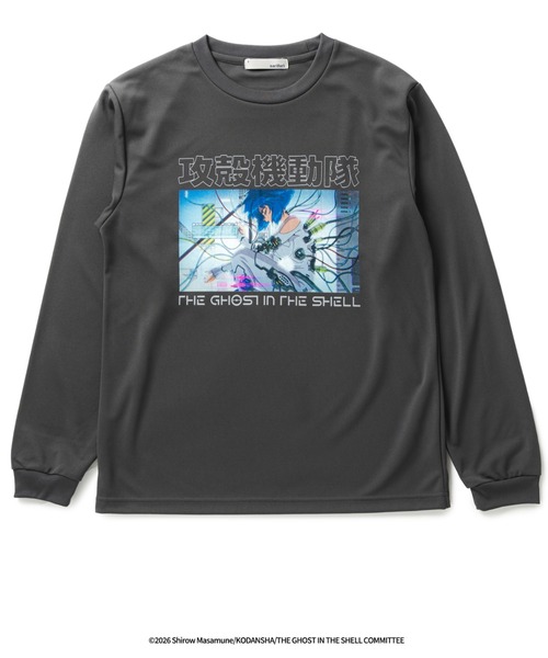 narifuri(ナリフリ)の「narifuri × 攻殻機動隊 THE GHOST IN THE SHELL ドライロングTシャツ(Tシャツ/カットソー・メンズ・チャコール/ブラック/ホワイト・SMALL/MEDIUM/LARGE/X-LARGE)」の4枚目の写真
