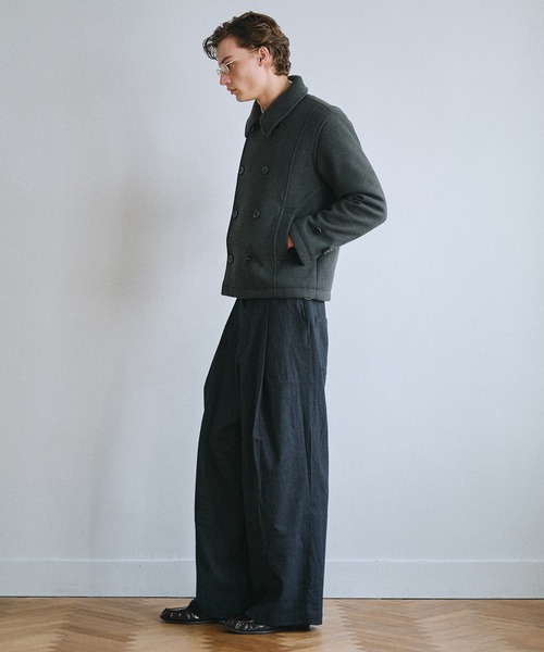 Adoon plain(アドーンプレーン)の「Assorted Short Peacoat / アソートショートPコート(ピーコート・メンズ・ブラック/チャコールグレー/ブラック系その他・LARGE/MEDIUM)」の6枚目の写真