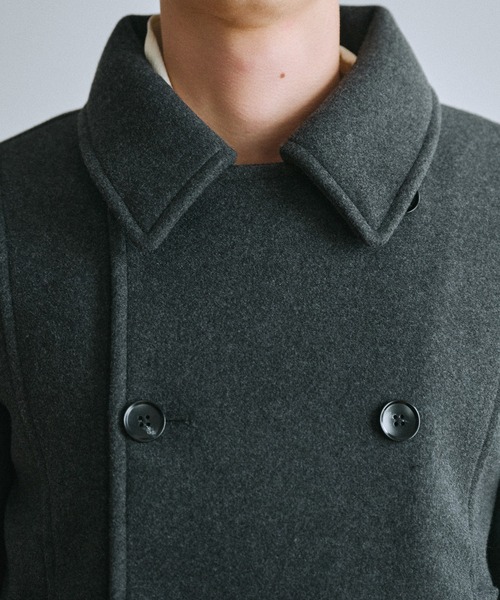 Adoon plain(アドーンプレーン)の「Assorted Short Peacoat / アソートショートPコート(ピーコート・メンズ・ブラック/チャコールグレー/ブラック系その他・LARGE/MEDIUM)」の21枚目の写真