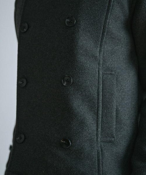 Adoon plain(アドーンプレーン)の「Assorted Short Peacoat / アソートショートPコート(ピーコート・メンズ・ブラック/チャコールグレー/ブラック系その他・LARGE/MEDIUM)」の22枚目の写真