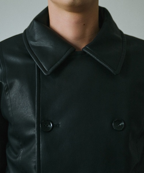 Adoon plain(アドーンプレーン)の「Assorted Short Peacoat / アソートショートPコート(ピーコート・メンズ・ブラック/チャコールグレー/ブラック系その他・LARGE/MEDIUM)」の17枚目の写真