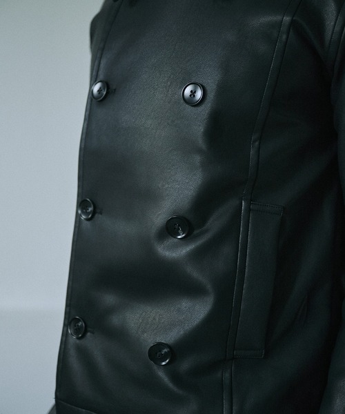 Adoon plain(アドーンプレーン)の「Assorted Short Peacoat / アソートショートPコート(ピーコート・メンズ・ブラック/チャコールグレー/ブラック系その他・LARGE/MEDIUM)」の18枚目の写真