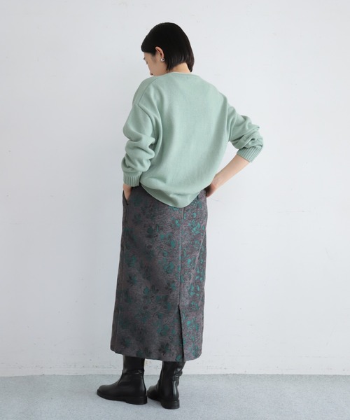 NOMBRE IMPAIR(ノンブルアンペール)の「【予約】フラワーモールJQ ストレートスカート(スカート・レディース・ブラウン/チャコールグレー・FREE)」の8枚目の写真