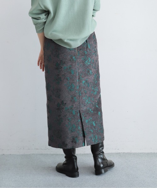 NOMBRE IMPAIR(ノンブルアンペール)の「【予約】フラワーモールJQ ストレートスカート(スカート・レディース・ブラウン/チャコールグレー・FREE)」の5枚目の写真