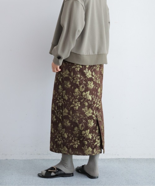 NOMBRE IMPAIR(ノンブルアンペール)の「【予約】フラワーモールJQ ストレートスカート(スカート・レディース・ブラウン/チャコールグレー・FREE)」の13枚目の写真