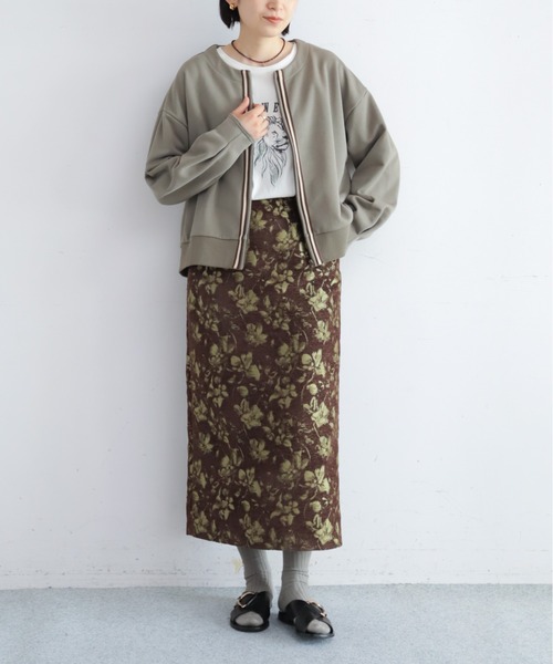 NOMBRE IMPAIR(ノンブルアンペール)の「【予約】フラワーモールJQ ストレートスカート(スカート・レディース・ブラウン/チャコールグレー・FREE)」の10枚目の写真