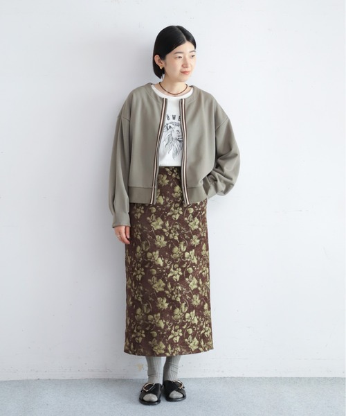 NOMBRE IMPAIR(ノンブルアンペール)の「【予約】フラワーモールJQ ストレートスカート(スカート・レディース・ブラウン/チャコールグレー・FREE)」の14枚目の写真