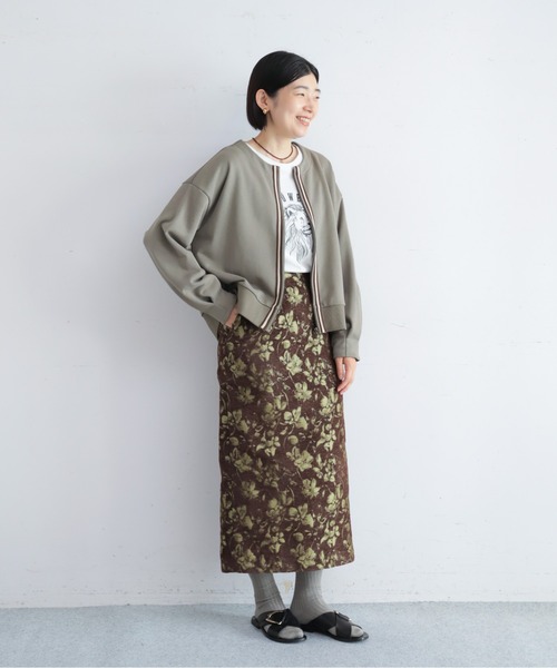 NOMBRE IMPAIR(ノンブルアンペール)の「【予約】フラワーモールJQ ストレートスカート(スカート・レディース・ブラウン/チャコールグレー・FREE)」の16枚目の写真