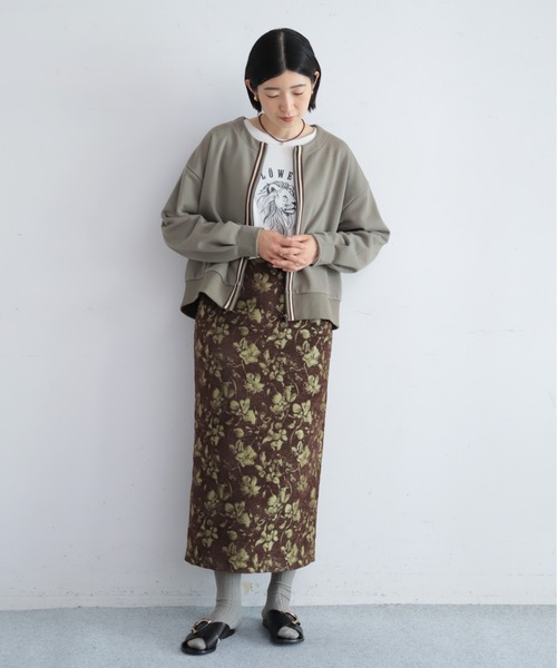 NOMBRE IMPAIR(ノンブルアンペール)の「【予約】フラワーモールJQ ストレートスカート(スカート・レディース・ブラウン/チャコールグレー・FREE)」の17枚目の写真
