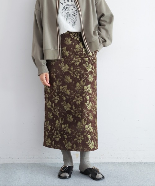 NOMBRE IMPAIR(ノンブルアンペール)の「【予約】フラワーモールJQ ストレートスカート(スカート・レディース・ブラウン/チャコールグレー・FREE)」の11枚目の写真