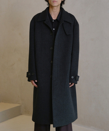 CASHMERE LAMBSWOOL UNIFORM MAC COAT (CHARCOAL)