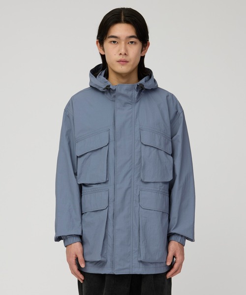 Snow Peak（スノーピーク）の「Snow Peak / Nylon Double Rip Jacket ナイロン ダブルリップ ジャケット（マウンテンパーカー・メンズ・ダークブラウン/ブラック/ライトブルー・S/M/L/XL）」の3枚目の写真