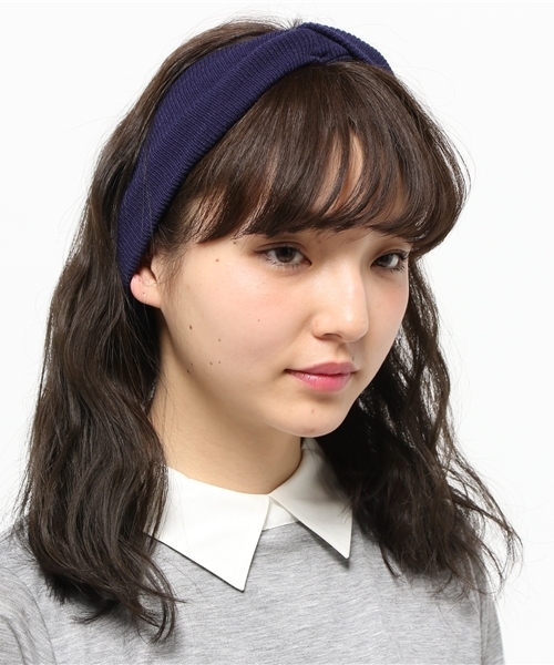WEGO（ウィゴー）の「WEGO/リブニットターバン（ヘアバンド・レディース・ピンク/オフホワイト/ネイビー/イエロー・FREE）」の3枚目の写真