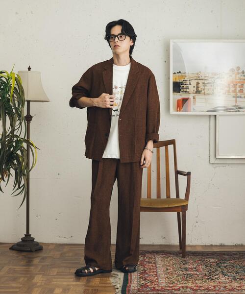 SENSE OF PLACE by URBAN RESEARCH（センスオブプレイスバイアーバンリサーチ）の「ライトツイードイージーワイドスラックス（その他パンツ・メンズ・ブラック/ブラウン・MEDIUM/LARGE）」の19枚目の写真