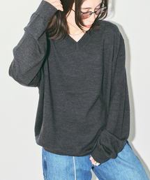 V NECK SWEATER:ニット