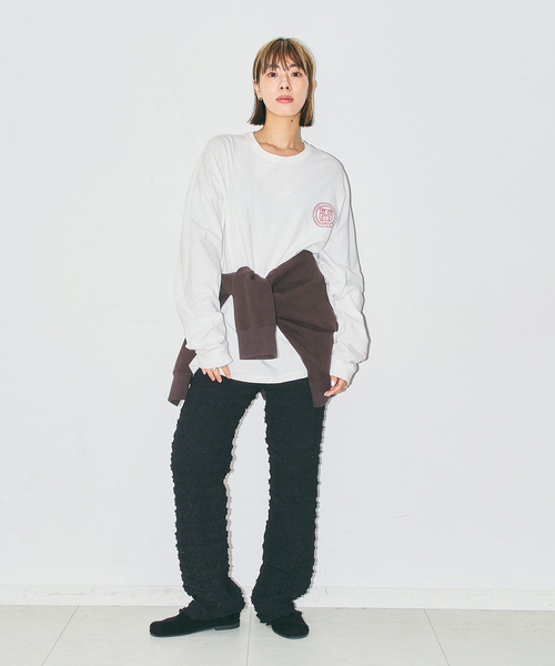 CITYSHOP(シティーショップ)の「V NECK SWEATER:ニット(ニット/セーター・レディース・ブラウン系その他/ライトグレー/ベージュ・FREE)」の7枚目の写真