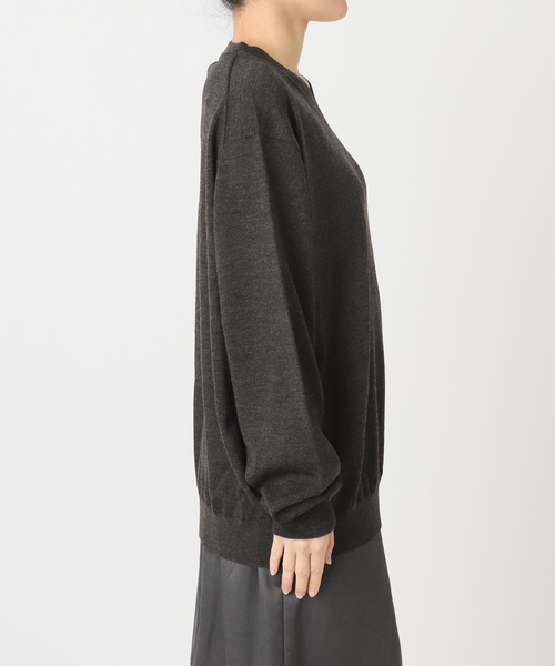 CITYSHOP(シティーショップ)の「V NECK SWEATER:ニット(ニット/セーター・レディース・ブラウン系その他/ライトグレー/ベージュ・FREE)」の13枚目の写真