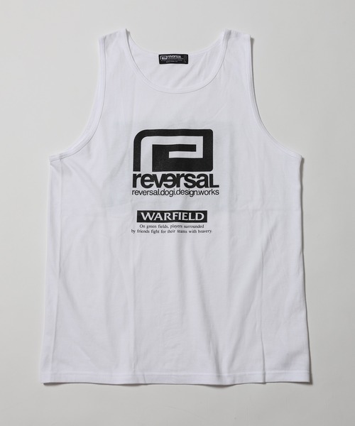 reversal.dogi.design.works(リバーサル・ドーギ・デザイン・ワークス)の「<reversal/リバーサル>WARFIELD TORAISHI TANK TOP(タンクトップ・メンズ・ホワイト・XL/L/M)」の1枚目の写真