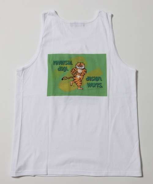 reversal.dogi.design.works(リバーサル・ドーギ・デザイン・ワークス)の「<reversal/リバーサル>WARFIELD TORAISHI TANK TOP(タンクトップ・メンズ・ホワイト・XL/L/M)」の4枚目の写真