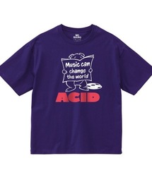 NOBOUND(ノーバウンド) 半袖Tシャツ メッセージ ロゴ ポップイラスト プリント ボックスシルエット トップス カットソー メンズ ユニセックス