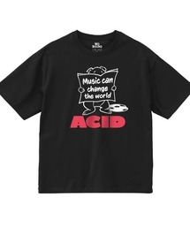 NOBOUND（ノーバウンド） 半袖Tシャツ メッセージ ロゴ ポップイラスト プリント ボックスシルエット トップス カットソー メンズ ユニセックス