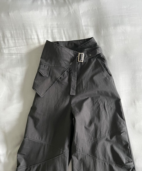 4INT.(フォイント)の「【ラップスカートSET】アイレット ラップ スカート コットン ワイド パンツ(その他パンツ・メンズ・ブラック/チャコール・L/M/S)」の11枚目の写真