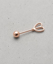【金属アレルギー対応】ハートモチーフスタッドピアス