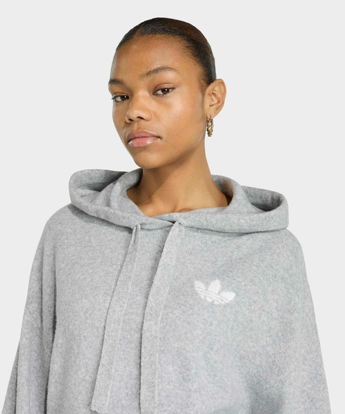 adidas(アディダス)の「エッセンシャルズ ニットパーカー / アディダスオリジナルス adidas Originals(パーカー・レディース・グレー・SMALL/MEDIUM/XX-LARGE/3XL/LARGE/X-LARGE/X-SMALL)」の3枚目の写真