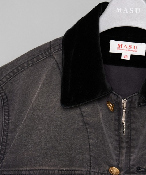 MASU(エムエーエスユー)の「【M A S U】NOBLE WORK JACKET(ブルゾン・メンズ・ダークグレー/ダークグリーン・44/46)」の7枚目の写真