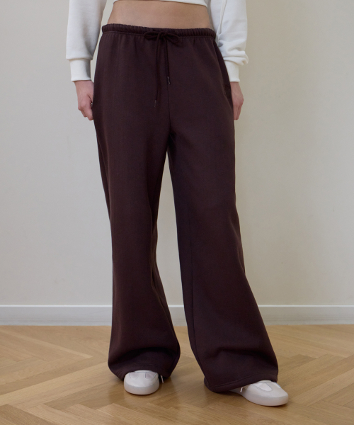 ROSEFRANTZ（ロゼフランツ）の「Rose Embroidery Wide Sweatpants [Brown]（スウェットパンツ・レディース・ブラウン・SMALL/MEDIUM/X-SMALL）」の3枚目の写真