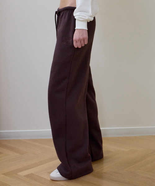 ROSEFRANTZ（ロゼフランツ）の「Rose Embroidery Wide Sweatpants [Brown]（スウェットパンツ・レディース・ブラウン・SMALL/MEDIUM/X-SMALL）」の5枚目の写真