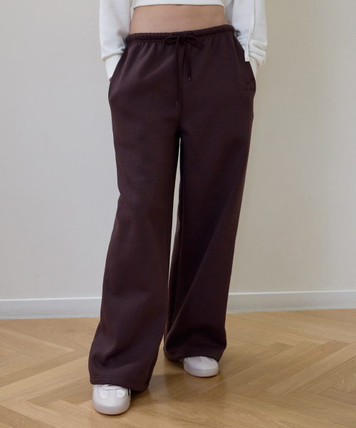 ROSEFRANTZ（ロゼフランツ）の「Rose Embroidery Wide Sweatpants [Brown]（スウェットパンツ・レディース・ブラウン・SMALL/MEDIUM/X-SMALL）」の6枚目の写真