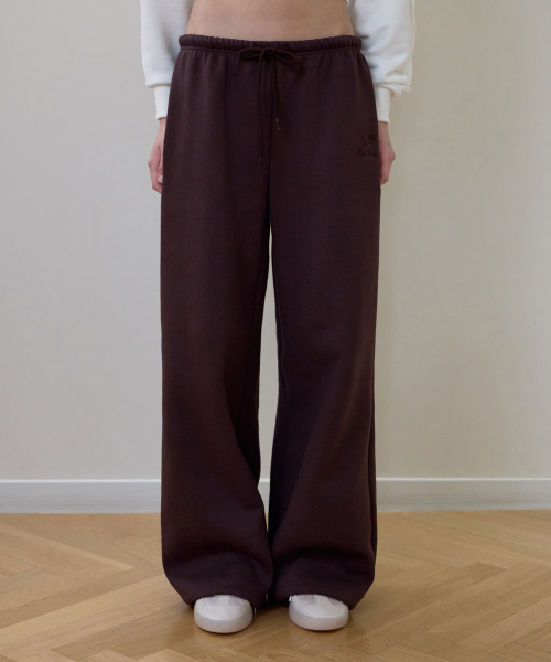 ROSEFRANTZ（ロゼフランツ）の「Rose Embroidery Wide Sweatpants [Brown]（スウェットパンツ・レディース・ブラウン・SMALL/MEDIUM/X-SMALL）」の7枚目の写真