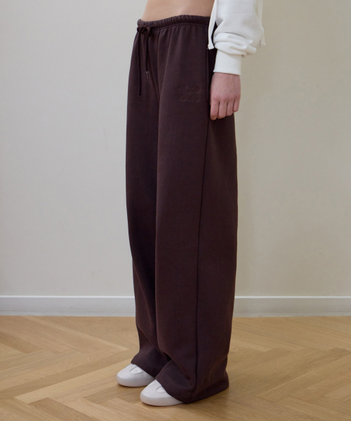ROSEFRANTZ（ロゼフランツ）の「Rose Embroidery Wide Sweatpants [Brown]（スウェットパンツ・レディース・ブラウン・SMALL/MEDIUM/X-SMALL）」の8枚目の写真